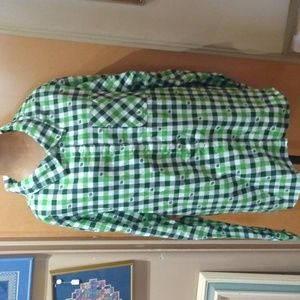 CW Classic long sleeved Green Plaid flannel shirt